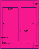US1223-2 up 3 3/4'' x 8" on a 8 1/2" x 11" label sheet.