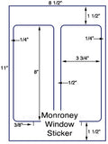 US1224 - 2 up 3 3/4'' x 8'' - Monroney Window label