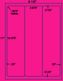 US1263-3 up2 .675''x10.375" on a 8 1/2" x 11" label sheet.