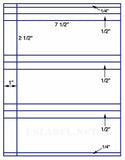 US1275-3 up 7 1/2''x2 1/2'' on a 8 1/2" x 11" label sheet.
