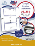 US1285-5 3/4 ''x3 1/4''-3 up on a 8 1/2" x 11" label sheet.