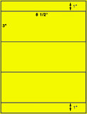 US1320-8.5'' x 3''-3 up label on a 8.5" x 11" label sheet.