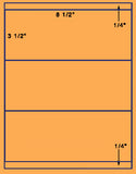 US1340-8.5'' x 3.5'' - 3 up on a 8 1/2" x 11" label sheet.