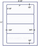 US1379-7''x2 1/2''- 4 up on a 8 1/2" x 11" label sheet.