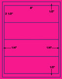 US1382 -8''x2 1/2'' - 4 up on a 8 1/2" x 11" label sheet.