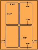 US1400-2 3/4'' x 4 3/4''-4 up on 8 1/2" x 11" label sheet.