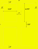 US1443-3.25''x4.375''-4 up label on a 8.5"x11" label sheet.