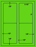 US1481 - 3 1/2'' x 5''- 4 up # 5168 label on a 8 1/2" x 11" label sheet.