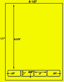 US1502-1'' x 2''-4 up label on a 8 1/2" x 11" label sheet.