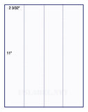 US1521-2 3/32'' x 11''-4 up w/perfs on a 8.5" x 11" sheet.