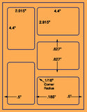 US1550-4.4'' x 2.915''-5 up on a 8 1/2" x 11" label sheet.