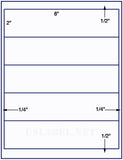 US1560-8'' x 2''-5 up on a 8 1/2" x 11" label sheet.