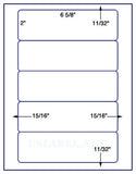 US1580-6 5/8''x2''-5 up on a 8 1/2" x 11" label sheet.