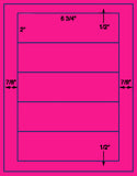 US1593-6 3/4'' x 2''- 5 up on a 8 1/2" x 11" label sheet.