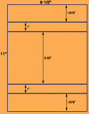 US1603-5 up custom label on a 8 1/2" x 11" label sheet.