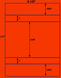 US1603-5 up custom label on a 8 1/2" x 11" label sheet.
