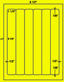 US1621-9 1/4'' x 1 1/4''-6 up on a 8 1/2" x 11" label sheet.