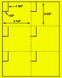 US1658-1/2''x1 3/4''-6 up w/perfs a 8 1/2"x11" label sheet.