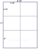US1662-4 1/4''x3 1/2''-6 up on a 8 1/2" x 11" label sheet.