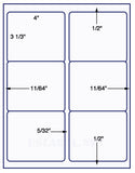 US1680-4''x31/3''-6 up # 5164 on8 1/2"x11" label sheet.