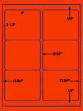 US1700- 4''x3 1/3''-6 up # 5164 8.5" x 11" label sheet.
