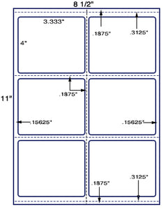 US1702-4''x31/3''-6 up w/ gutters on 8 1/2"x11"label sheet.