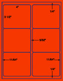 US1761-4'' x 3 1/2''-6 up on a 8 1/2" x 11" label sheet.