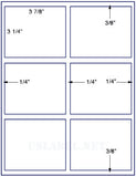 US1780-37/8'' x 31/4''- 6 up on a 8 1/2"x11" label sheet.