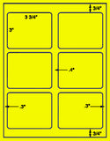 US1800-3 3/4''x3''-6 up on a 8 1/2" x 11" label sheet.