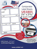 US1801-3 3/4''x2 23/32'' 6 up on a 8 1/2"x11" label sheet.