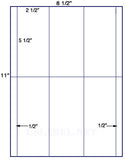 US1815-2 1/2''x5 1/2''-6 up on a 8 1/2" x 11" label sheet.