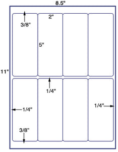 US1863-2''x5''-8 up on a 8 1/2" x 11" label sheet.