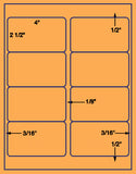 US1901-4''x2.5''-8 up w/top grip on 8.5" x 11" label sheet.
