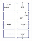 US1920-3 3/8'' x 2 11/32''# 5395 on 8.5"x11"label sheet.