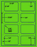 US1940-3.5 ''x2.25'' Name Badge-8.5"x11" label sheet.