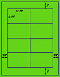 US1960-3 1/2'' x 2 1/4'' 8 up on a 8 1/2" x 11" label sheet.