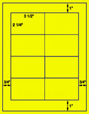 US1960-3 1/2'' x 2 1/4'' 8 up on a 8 1/2" x 11" label sheet.