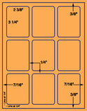 1,000 Fluorescent Orange Laser Only sheets with Permanent adhesive