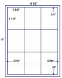 1,000 Uncoated White Matte Inkjet or Laser sheets with Permanent adhesive
