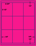 1,000 Fluorescent Pink Laser Only sheets with Permanent adhesive