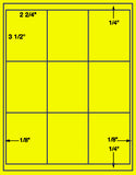 1,000 Fluorescent Yellow Laser Only sheets with Permanent adhesive