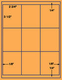 1,000 Fluorescent Orange Laser Only sheets with Permanent adhesive