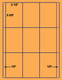 1,000 Fluorescent Orange Laser Only sheets with Permanent adhesive
