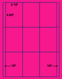 1,000 Fluorescent Pink Laser Only sheets with Permanent adhesive