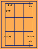 1,000 Fluorescent Orange Laser Only sheets with Permanent adhesive