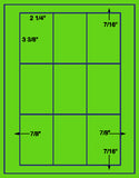 1,000 Fluorescent Green Laser Only sheets with Permanent adhesive