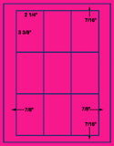 1,000 Fluorescent Pink Laser Only sheets with Permanent adhesive
