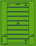 1,000 Fluorescent Green Laser Only sheets with Permanent adhesive