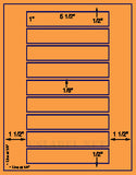 1,000 Fluorescent Orange Laser Only sheets wtih Permanent adhesive