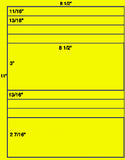 1,000 Fluorescent Yellow Laser Only sheets with Permanent adhesive